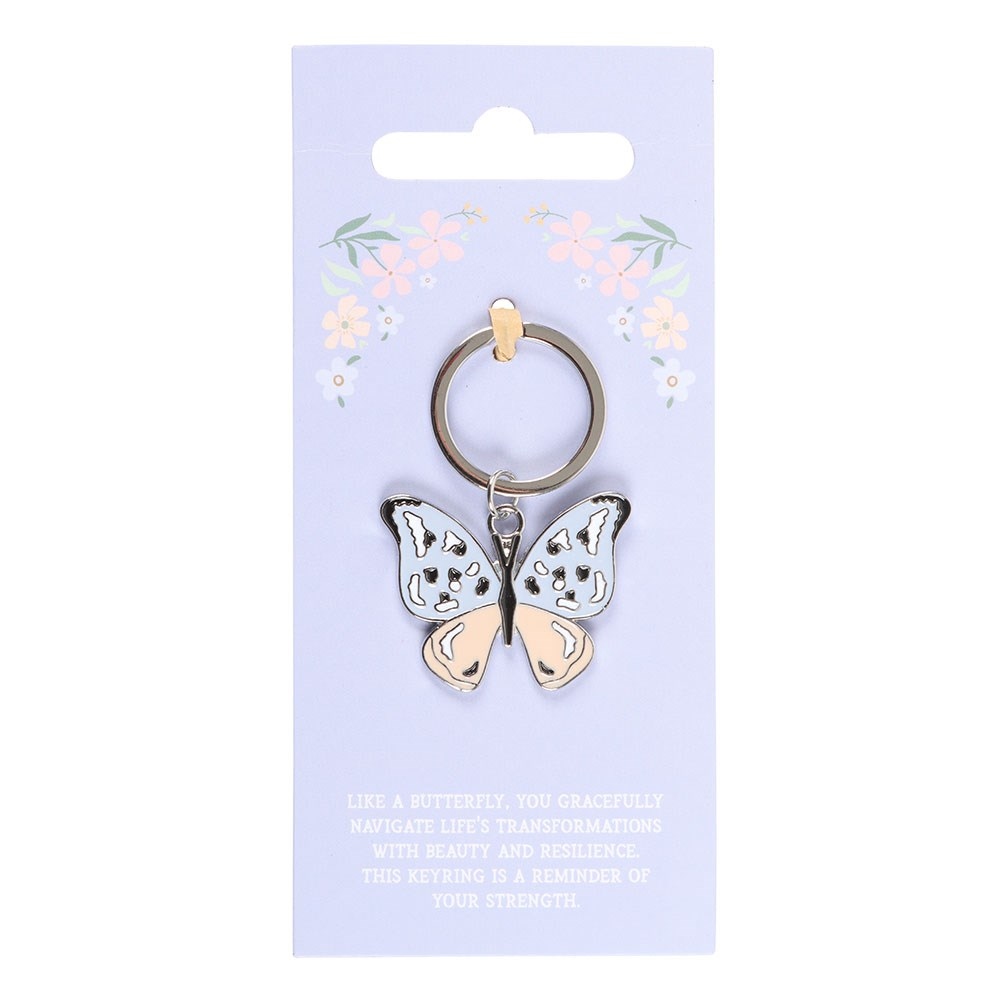 Something Different - Silver Butterfly Sleutelhanger - Multicolours